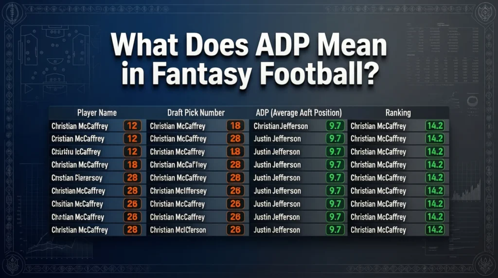 What Does ADP Mean in Fantasy Football? Definition, Examples & Draft Strategy 2026