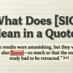What Does Sic Mean in a Quote?